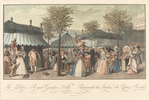 Der Garten des Palais Royal von Louis Le Coeur after Claude Louis Desrais