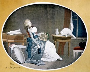 Reproduktion eines Gemäldes von Louis Boilly (1761-1845).