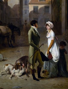 Ankunft der Postkutsche im Hof der Messageries von Louis Leopold Boilly