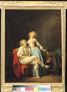 Paar mit einem entkommenen Vogel von Louis Leopold Boilly