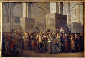 Französische Revolution; "Triumph von Marat" Der Abgeordnete Jean Paul Marat (1743-1793) wurde nach seinem Freispruch durch das Revolutionstribunal 1793 vom Volk triumphiert