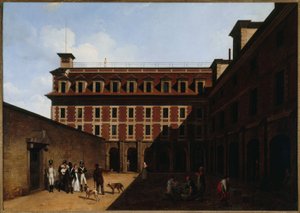 Das Gefängnis der Madelonnettes, Rue des Fontaines, um 1810 von Louis Leopold Boilly