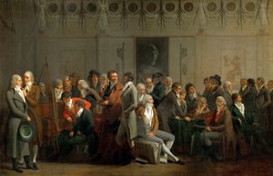 Treffen von Künstlern im Atelier von Isabey von Louis Leopold Boilly