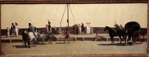 Passage du Pont Royal in Paris Gemälde von Louis Leopold Boilly (1761-1845) 1800 von Louis Leopold Boilly