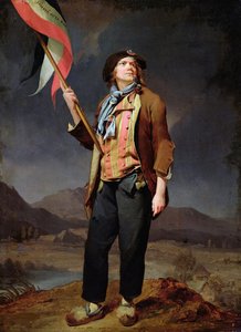Porträt des Sängers Simon Chenard (1758-1832) in Sansculotten-Kostüm (1792)