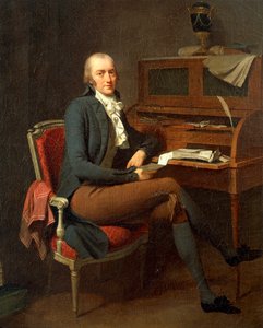 Porträt eines Mannes, der an seinem Schreibtisch sitzt von Louis Leopold Boilly