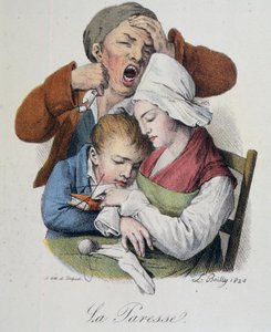 Die sieben Todsünden: Faulheit von Boilly von Louis Leopold Boilly