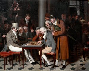 Das Innere eines Cafés sagt „die Damenparty im Café Lamblin“ im Palais Royal in Paris. (Detail) Gemälde von Louis Leopold Boilly (1761-1845), um 1820 von Louis Leopold Boilly