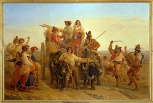 Die Ankunft der Erntearbeiter in den Pontinischen Sümpfen von Louis Leopold Robert