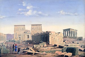 Großer Tempel der Isis, ca. 1846 von Louis M. A. Linant de Bellefonds,