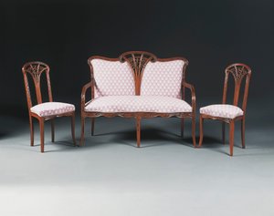 Mahagoni-Salon-Suite, ca. 1900