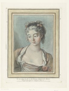 Büste einer jungen Frau von Louis Marin Bonnet