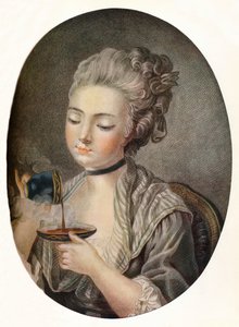 Mädchen trinkt Kaffee, ca. 1774