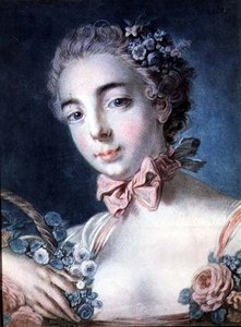 Tete de Flore, Porträt von Mme Baudion, Tochter von Boucher, nach einer Zeichnung von Boucher