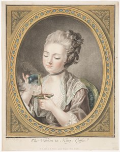 Die Frau, die Kaffee nimmt