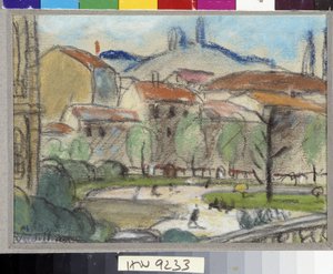 Der Pastell-Öffentliche Garten von Louis Mathieu Verdilhan (1875-1928)