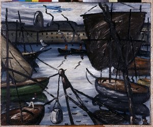Der alte Hafen. Gemälde von Louis Mathieu Verdilhan von Louis Mathieu Verdilhan