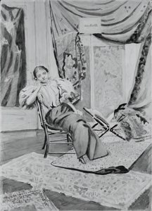 Mädchen auf Stuhl von Louis Michel Eilshemius