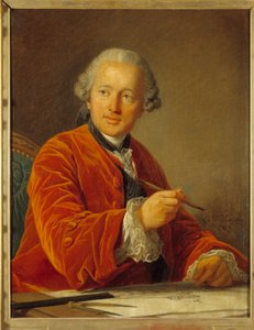 Porträt von Germain Soufflot (1713-1780), Architekt des Pantheon. Gemälde von Louis Michel van Loo (1707-1771) 18. Jahrhundert