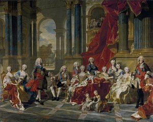 Die Familie von Philipp V., König von Spanien, 1743