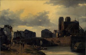 Der Chor von Notre-Dame und die Hôtel-Dieu-Brücke
