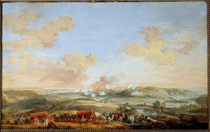 Österreichischer Erbfolgekrieg (1741-1748): „Belagerung der Burgen von Namur durch den Grafen von Clermont vom 24. bis 30. September 1746“ Gouache von Louis Nicolas Van Blarenberghe (1716-1794) 1782. Versailles, Schlossmuseum
