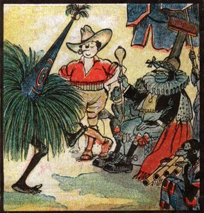 Nestor Fenleroc, europäischer Siedler besucht einen afrikanischen Stamm. 1923