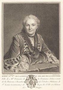 Marie Gallelise de la Fontaine von Louis Petit after Maurice Quentin de La Tour