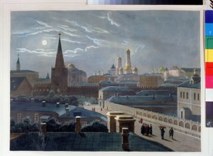 Blick auf den Moskauer Kreml von Louis Philippe Alphonse Bichebois