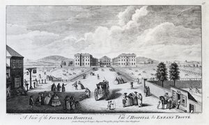 Ansicht des Findelhauses, gestochen von Nathaniel Parr, 1750