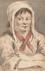 Ein junges Bauernmädchen mit verschränkten Armen von Louis Philippe Boitard