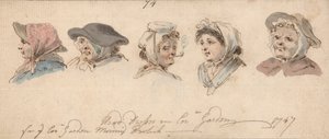 Kopfbedeckungen in Covent Garden von Louis Philippe Boitard