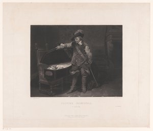 Oliver Cromwell bei dem Sarg von Karl I., König von England