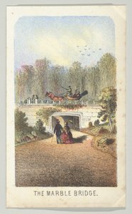 Die Marmorbrücke, in der Nähe des Sees, aus der Serie Ansichten im Central Park, New York, Teil 3, 1864