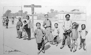 Transsibirische Eisenbahnstation in China. 1913