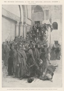Die sektiererische Unruhe am Heiligen Grab, Jerusalem, 4. November