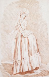 Eine stehende Dame