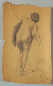 Studie einer nackten Figur von Louis Schaettle