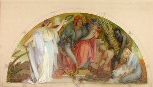 Reichtum des Bodens (Studie für Lunette, Altes Senatsgebäude)