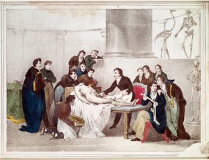 Die Anatomie-Lektion (Lithographie) von Louis Thomas Bardel