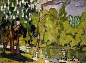 Boote auf dem See im Bois de Boulogne