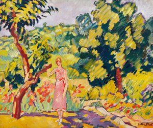 Im Garten des Künstlers in Choisel, ca. 1935