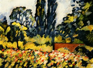 Der Blumengarten in Choisel, ca. 1931