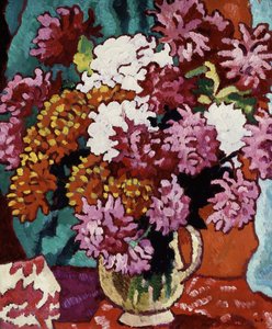 Vase mit Dahlien von Louis Valtat