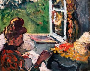 Frau am Fenster sitzend (Detail), ca. 1903 von Louis Valtat