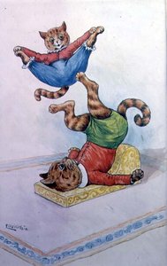 Katzen tollen herum