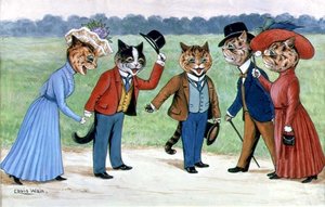 Spazierende Katzen