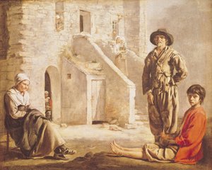 Bauern vor ihrem Haus, ca. 1641
