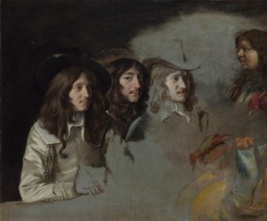 Drei Männer und ein Junge, ca. 1647-1648