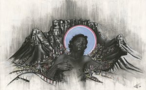 Jesus über Kapstadt von Lourens Joubert